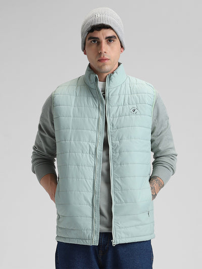 Mint Sleeveless Puffer Jacket