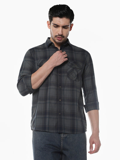 Olive Checked Shirt