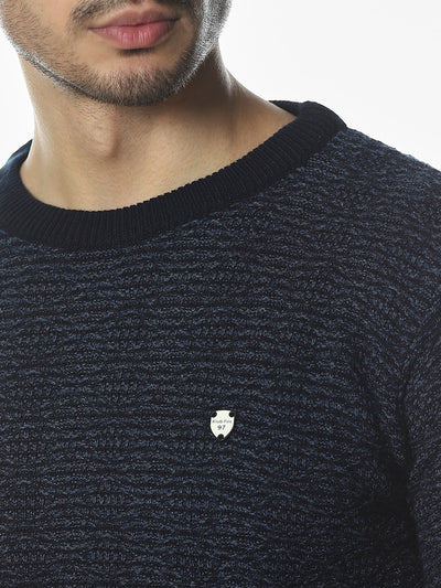 Navy Solid Sweater