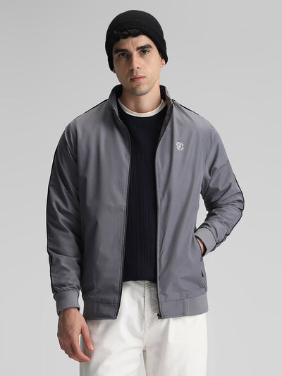 Dark Grey Solid Jacket