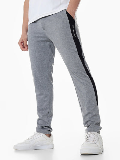 Grey Solid Regular Fit Lower