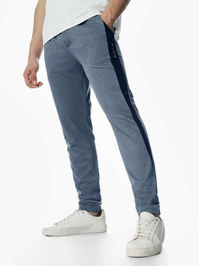 Blue Solid Regular Fit Lower