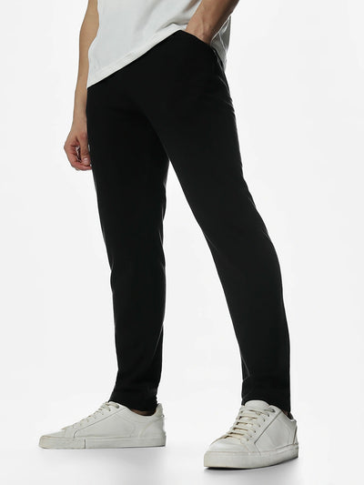 Navy Solid Regular Fit Lower