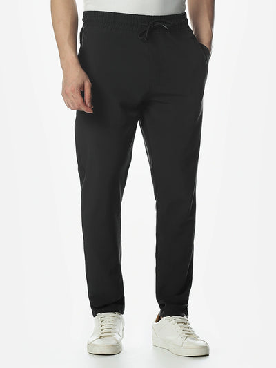 Navy Solid Regular Fit Lower