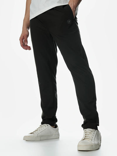 Bottle Green Solid Regular Fit Joggers