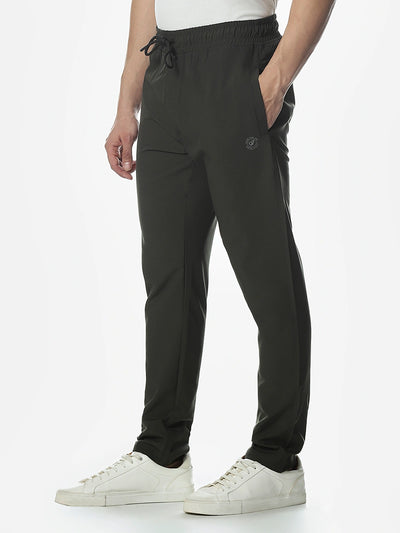 Bottle Green Solid Joggers