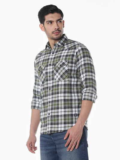 Green Flannel Checkered Shirt
