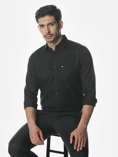 Navy Dobby Slim Fit Shirt