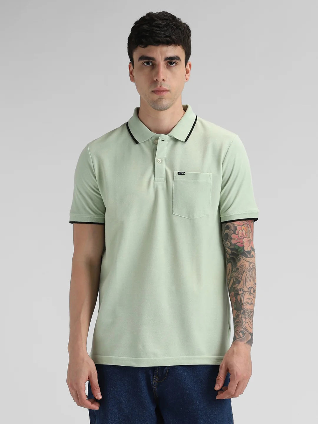 Pista Melange Solid Polo T-Shirt