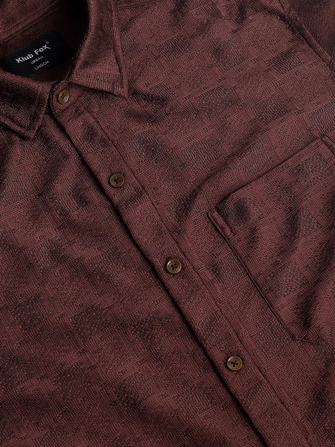 Brown Jaquard Shirt