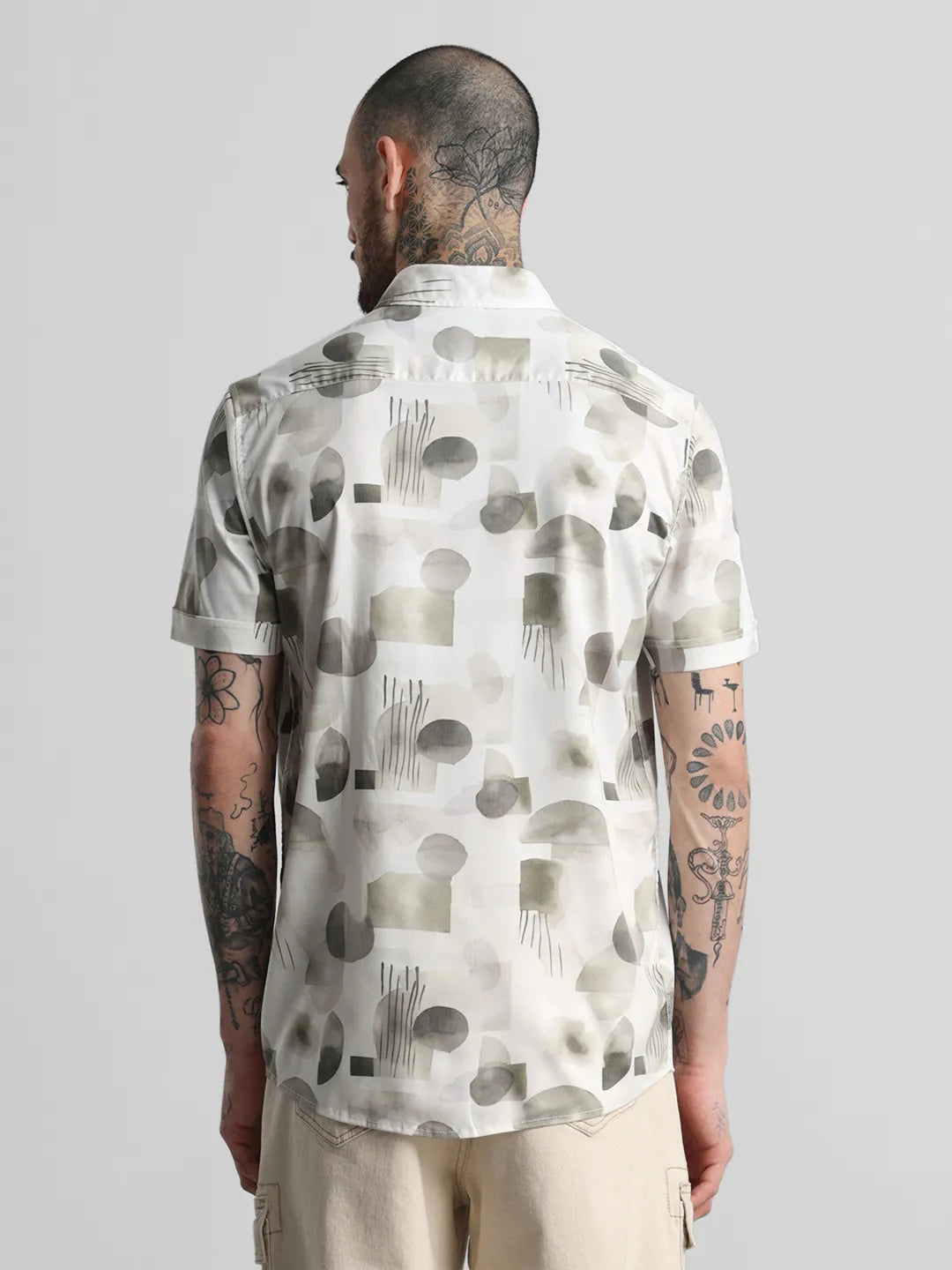 Olive Printed Shirt