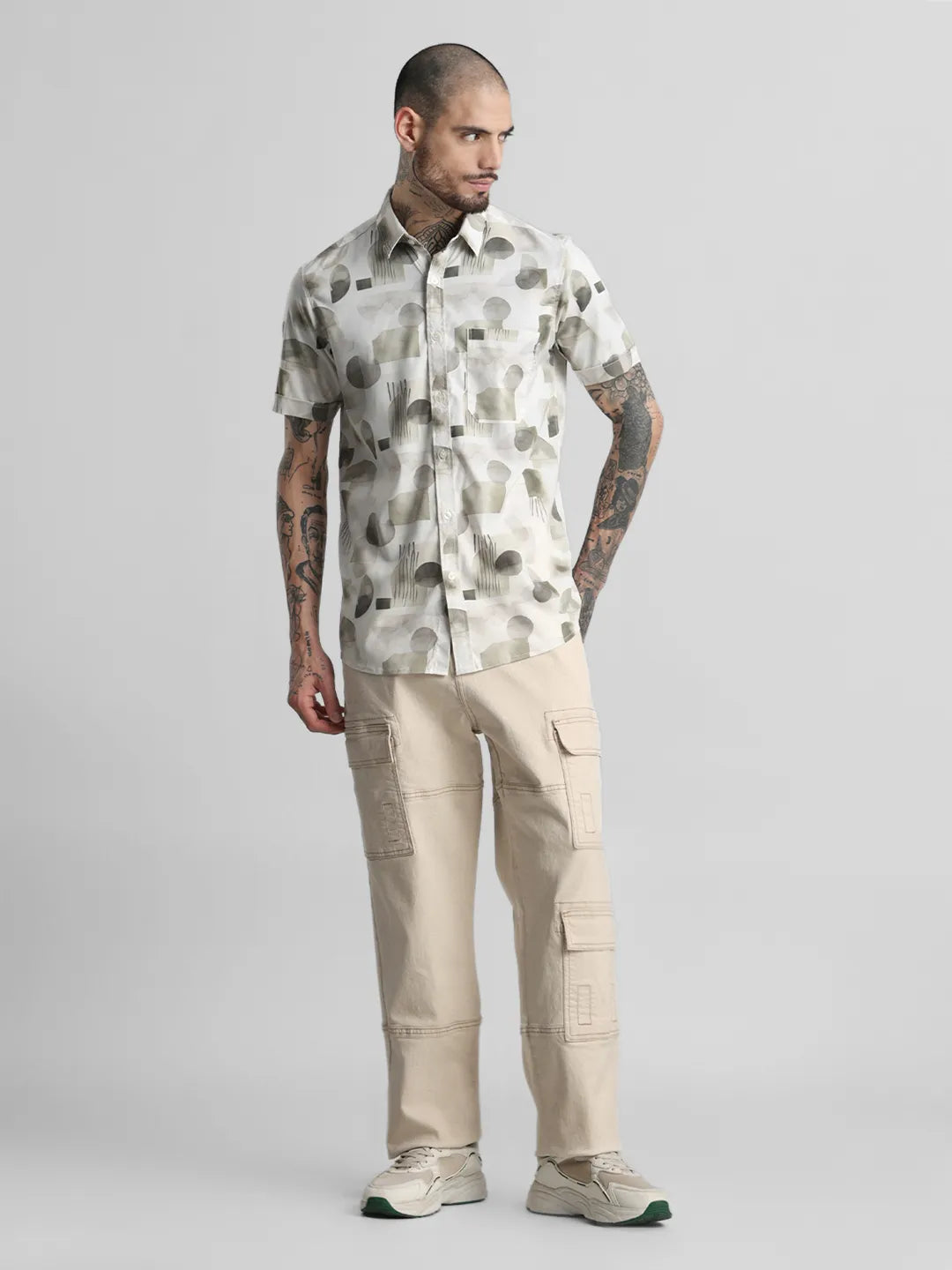 Olive Printed Shirt