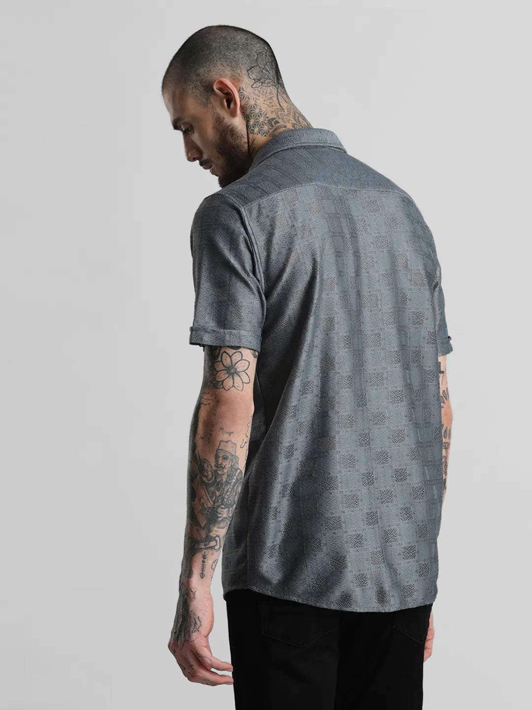 Grey Jaquard Shirt