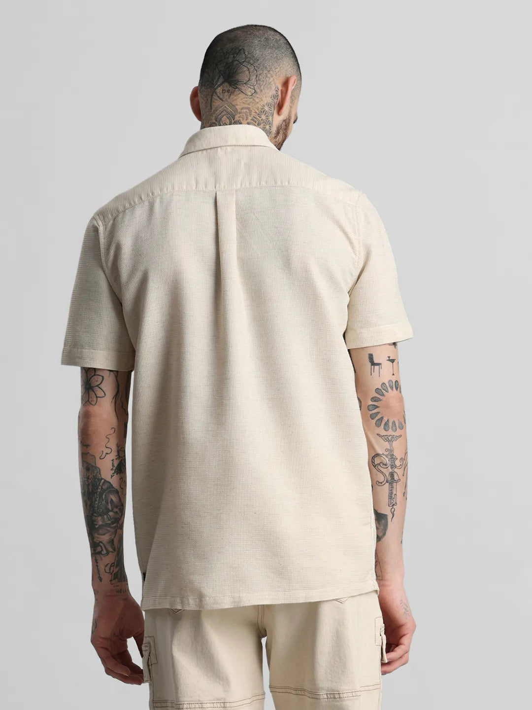 Beige Dobby Shirt