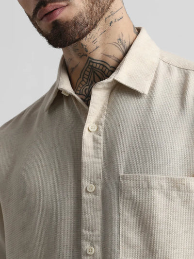 Beige Dobby Shirt