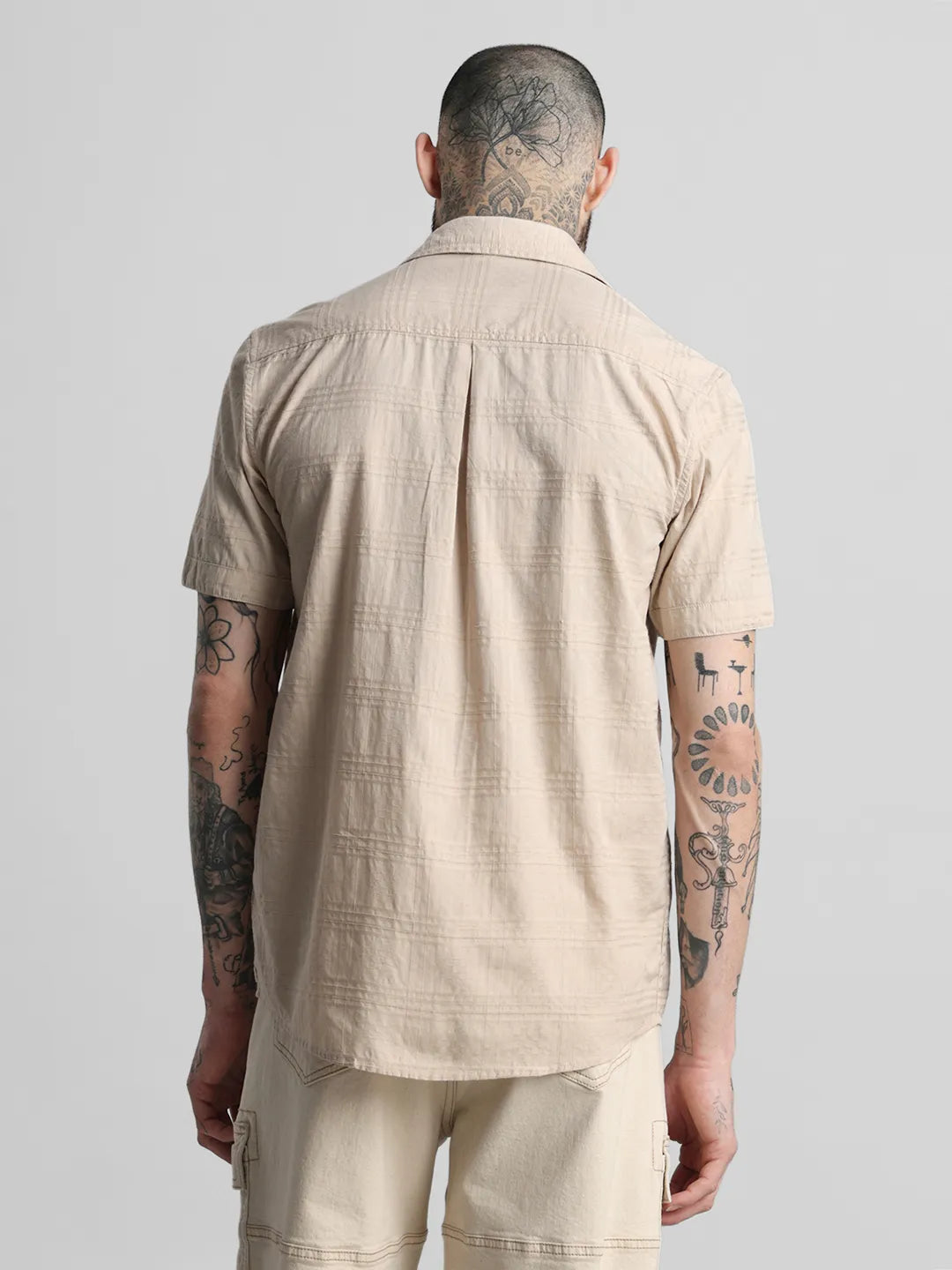 Beige Checks Shirt