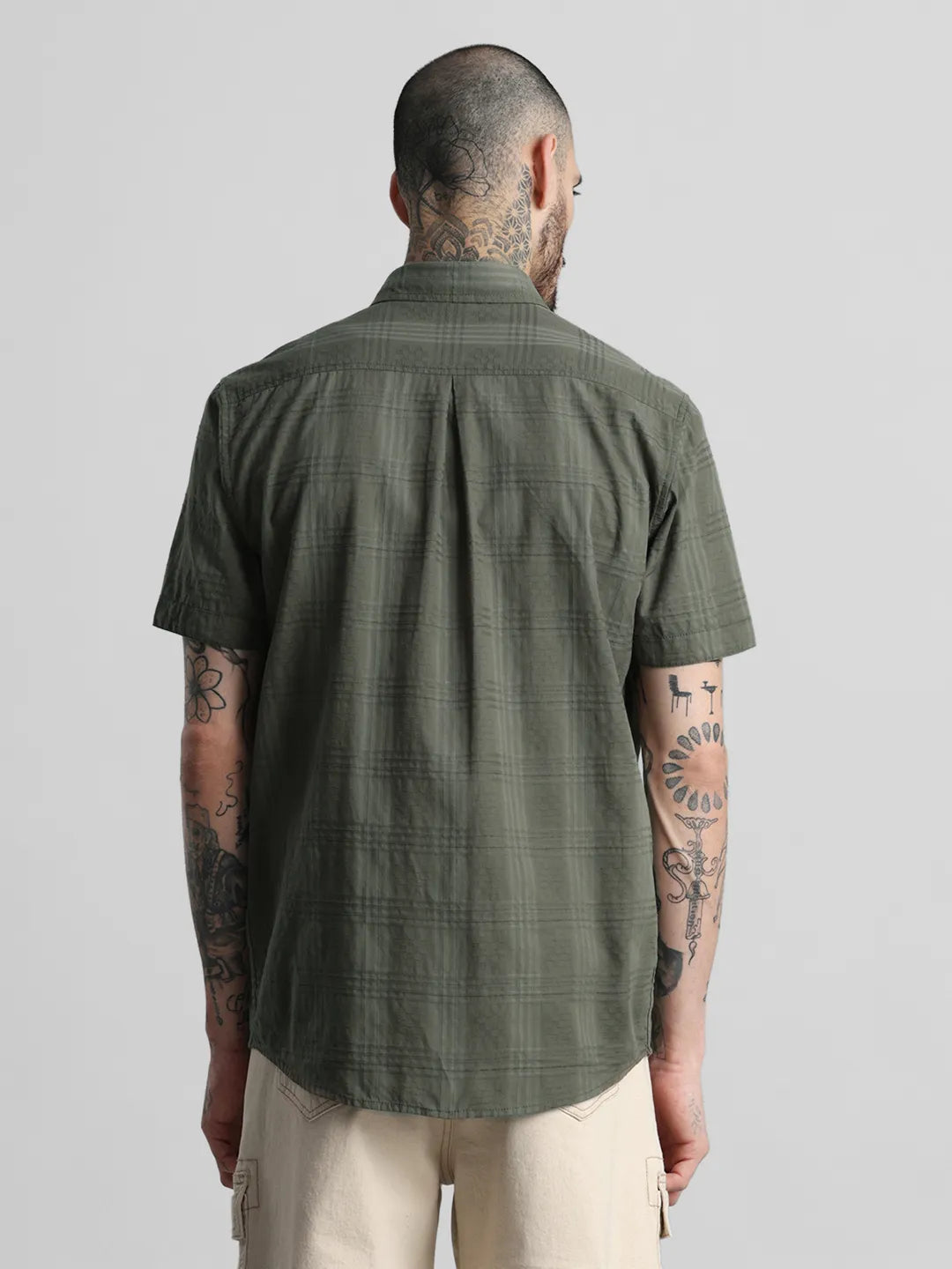 Olive Checks Shirt