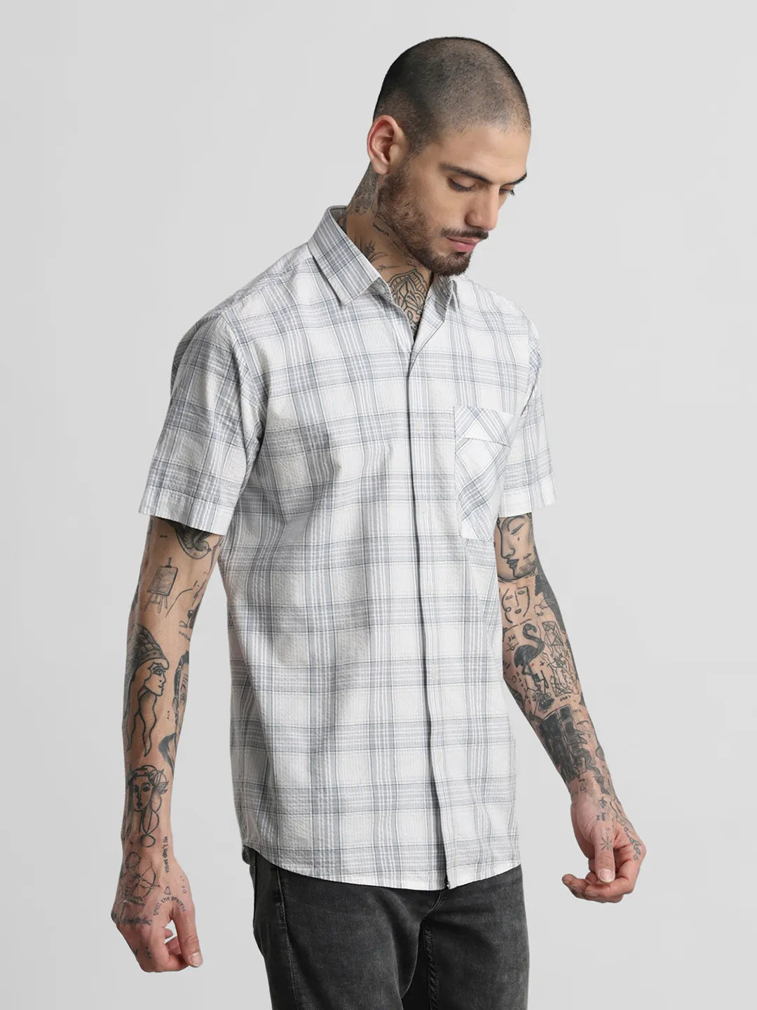 Grey Checks Shirt