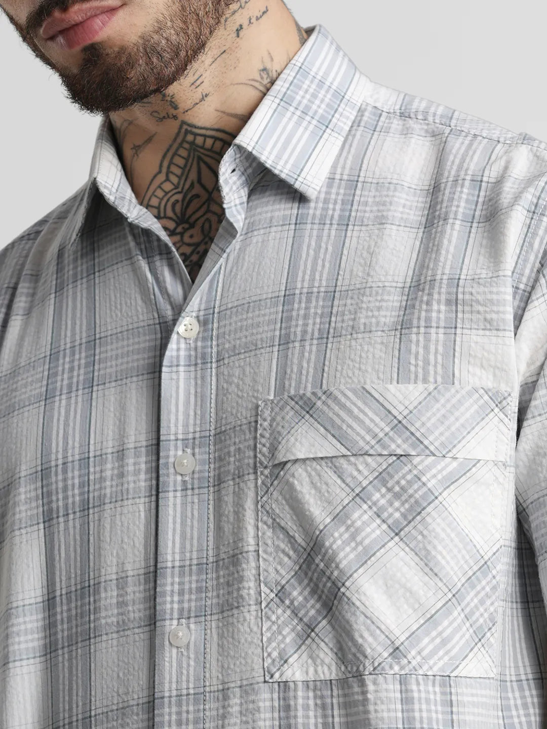 Grey Checks Shirt