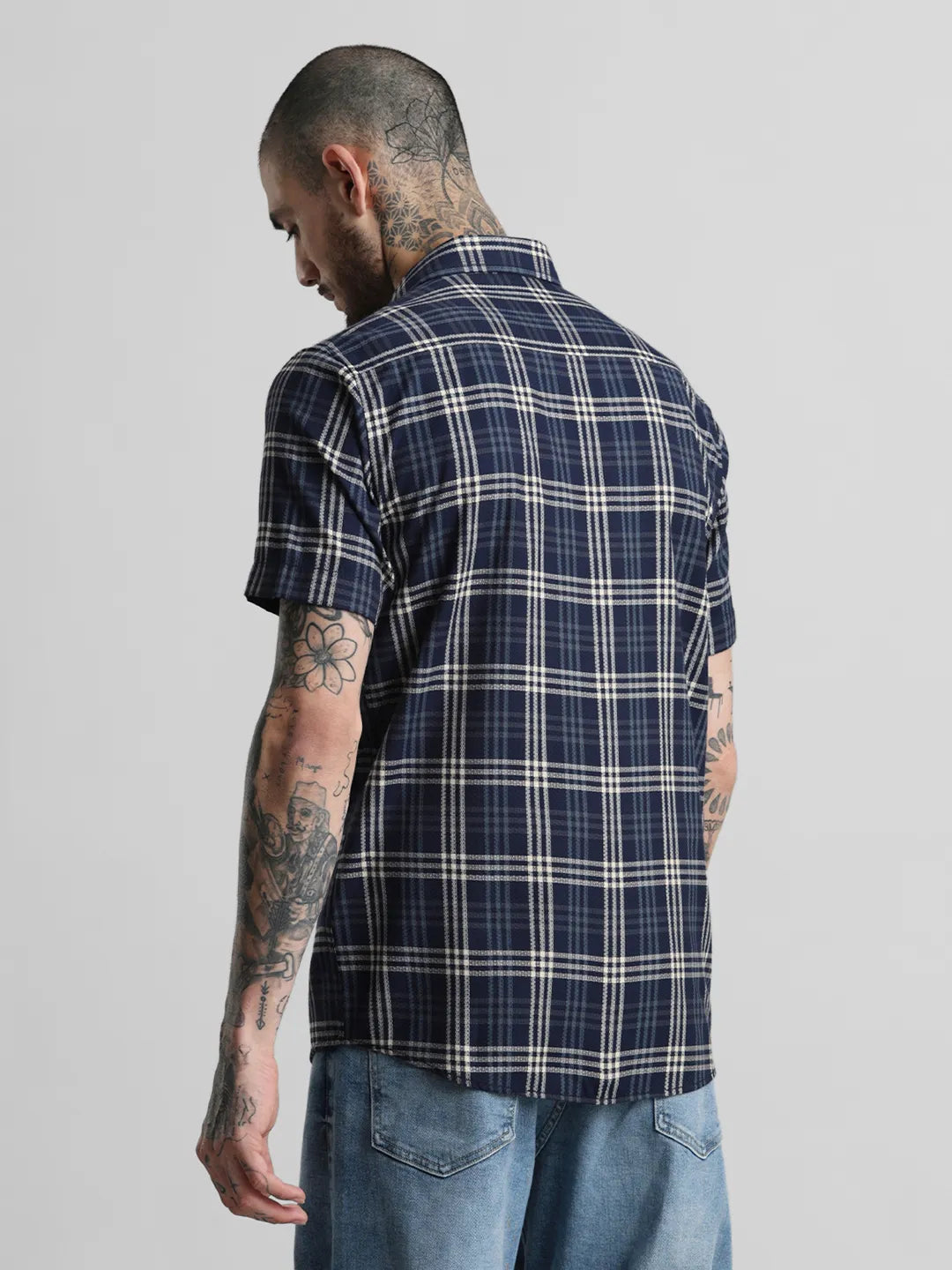 Navy Checks Shirt