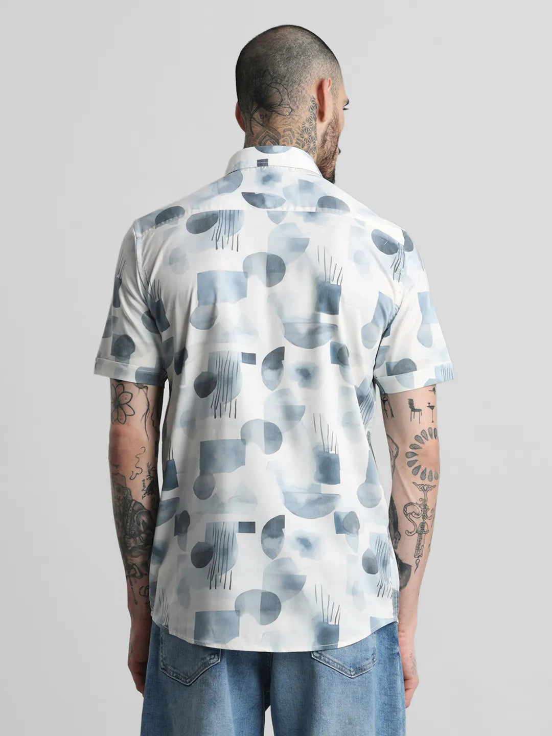 Blue Printed Shirt