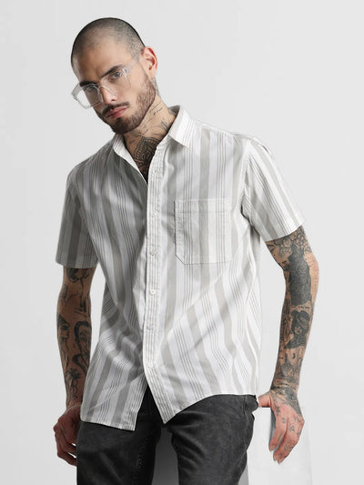 Beige Printed Shirt