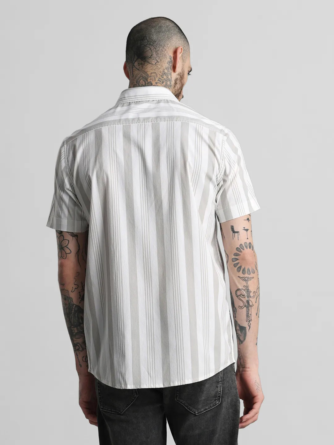 Beige Printed Shirt