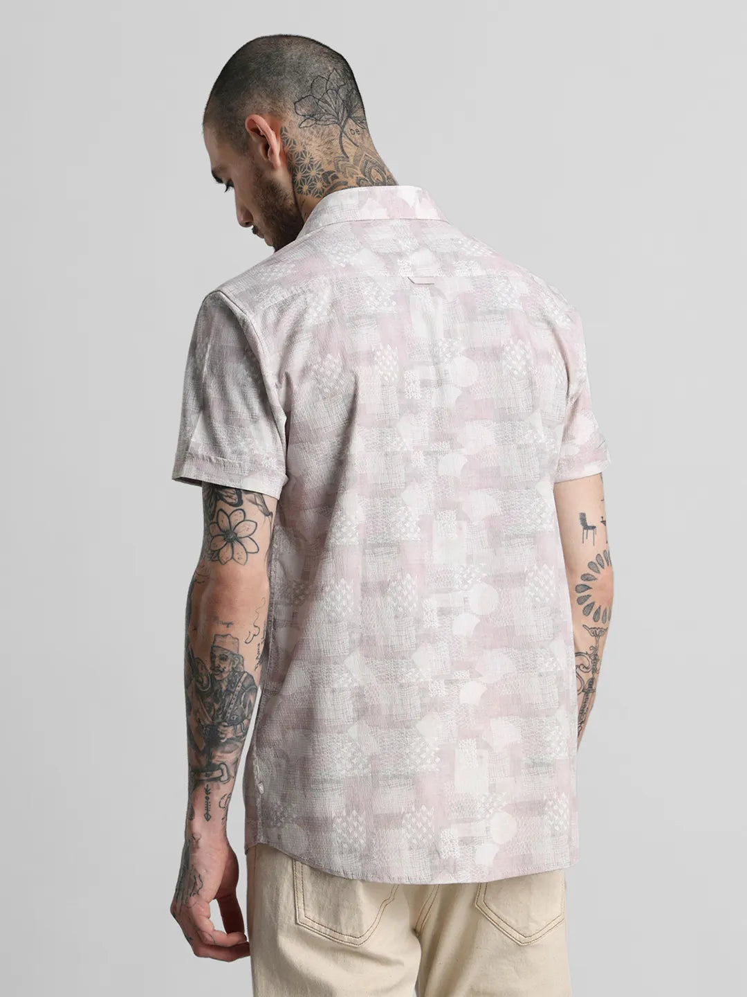 Peach Printed Shirt