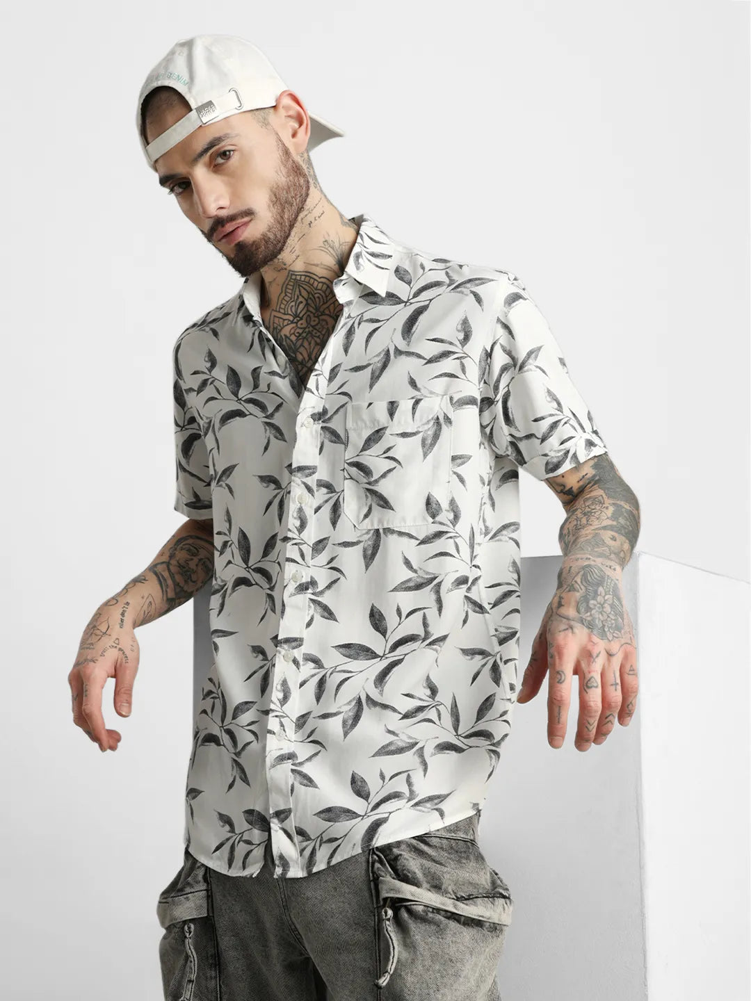 White Printed Shirt