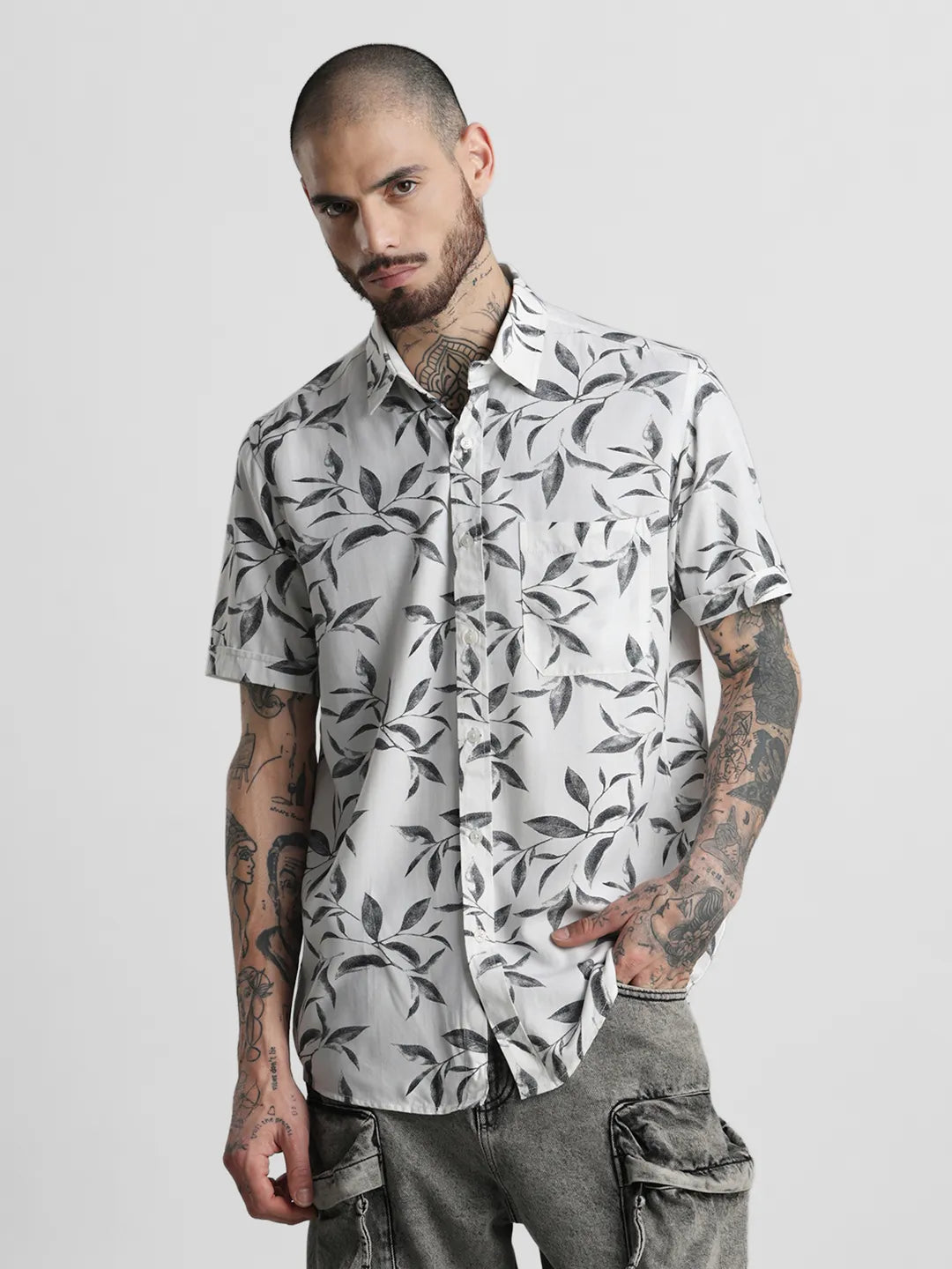 White Printed Shirt