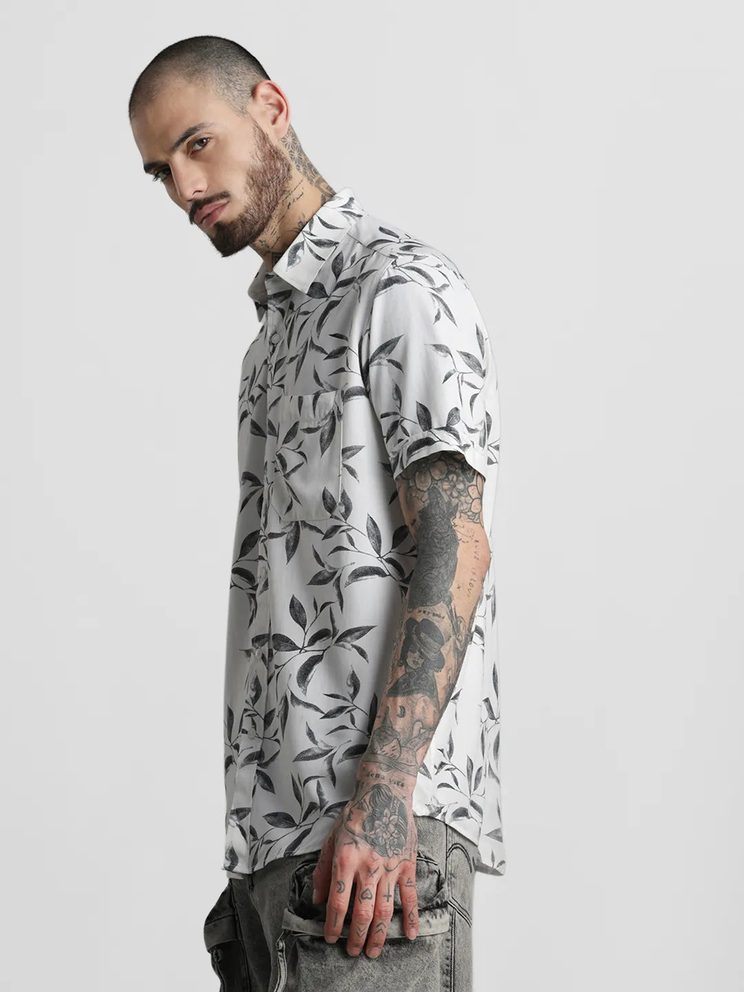 White Printed Shirt