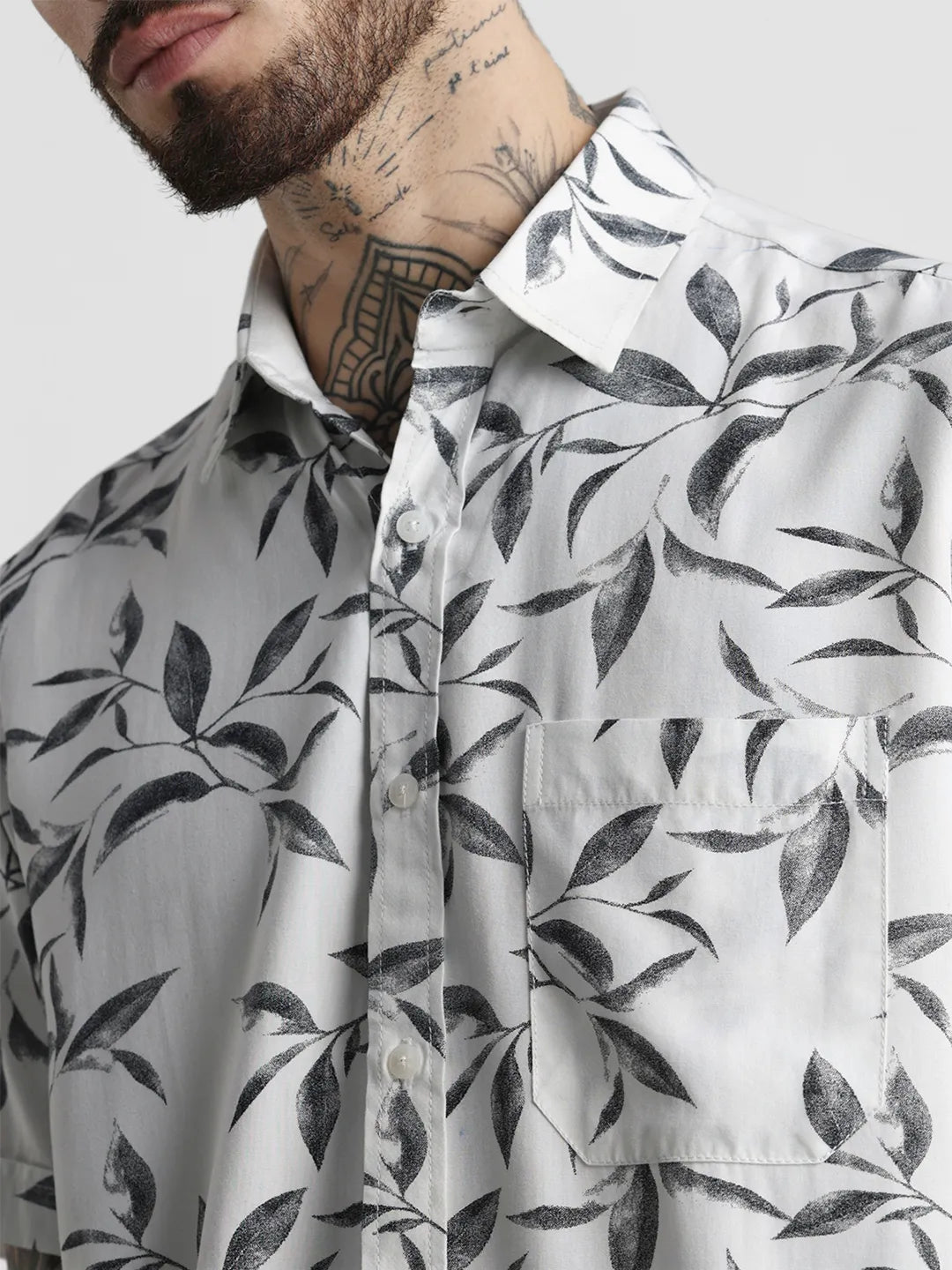 White Printed Shirt