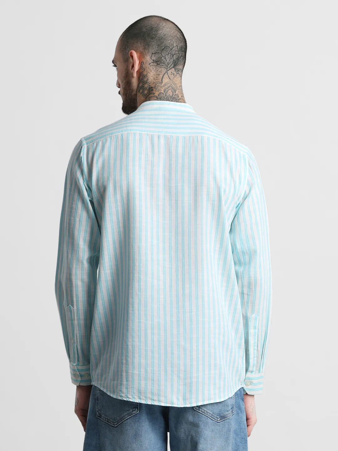 Turquoise Striped Shirt
