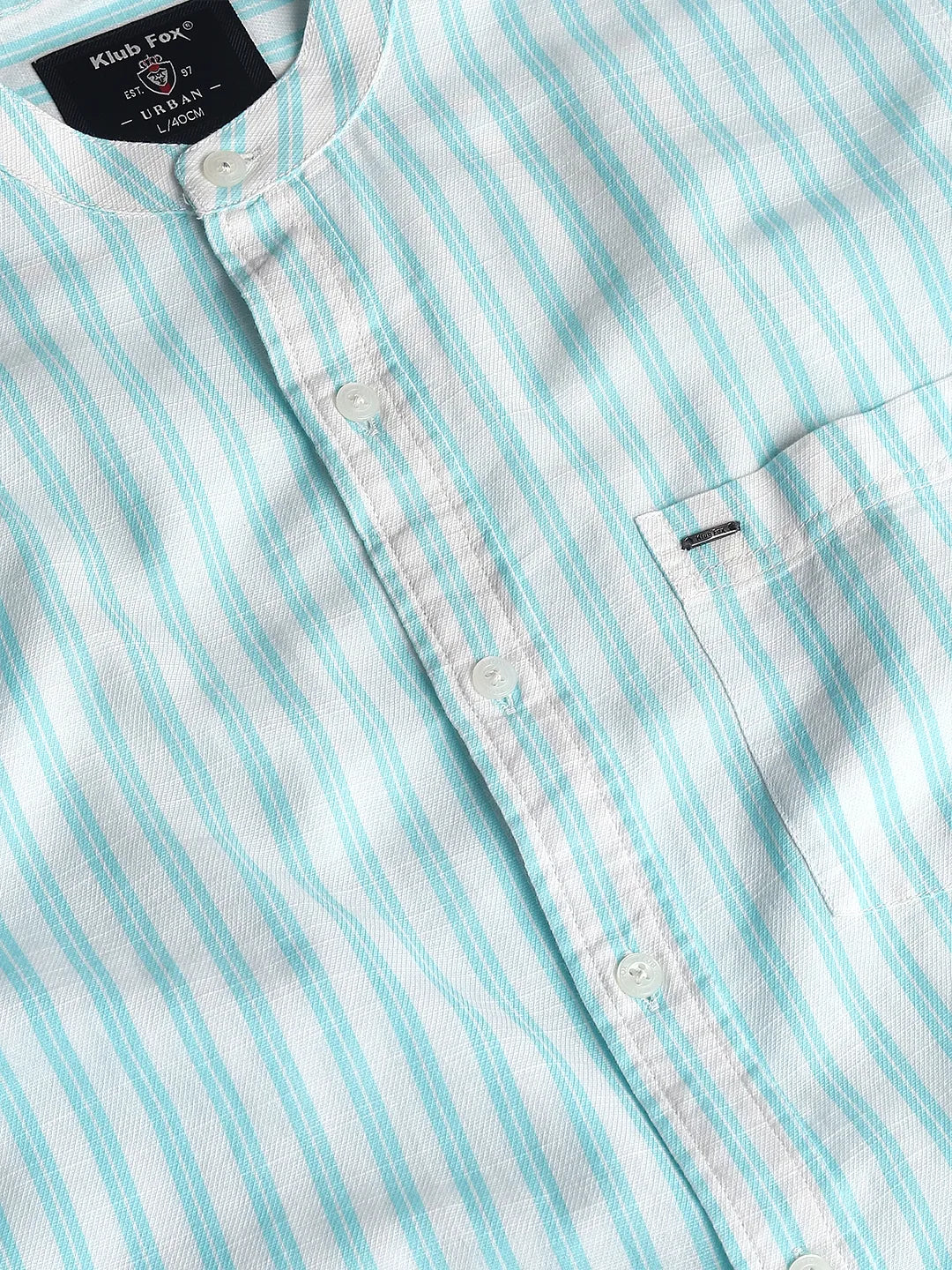 Turquoise Striped Shirt