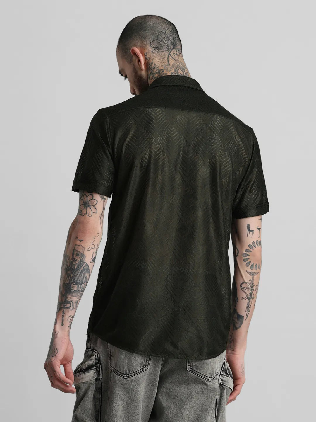 Olive Jacquard Shirt