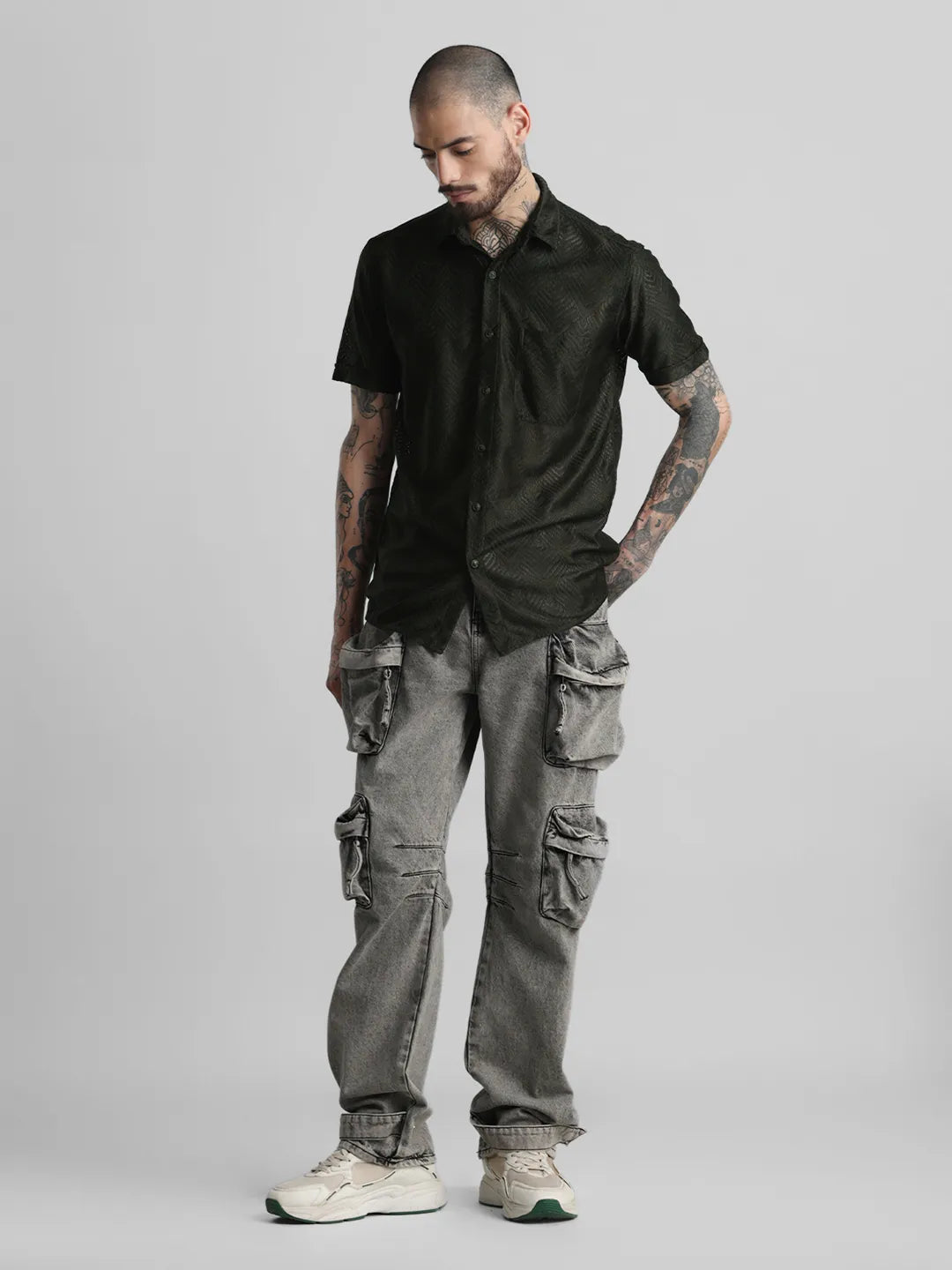 Olive Jacquard Shirt
