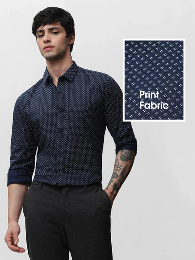 Navy Printed Shirt