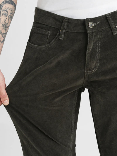 Olive Corduroy Trouser