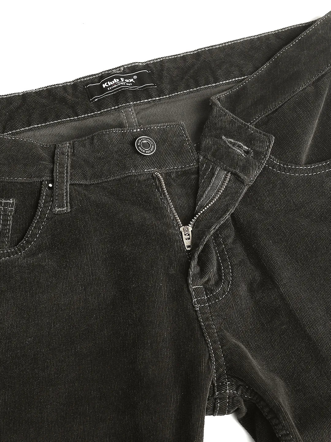 Olive Narrow Fit Corduroy Trouser