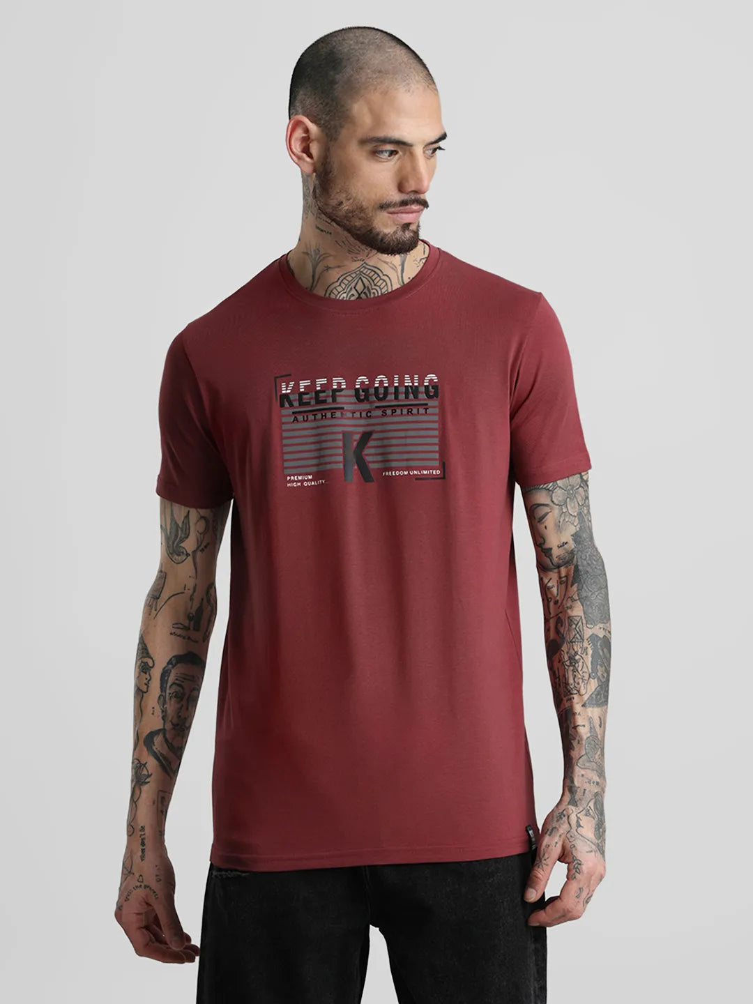 Onion Printed Round Neck T-Shirt
