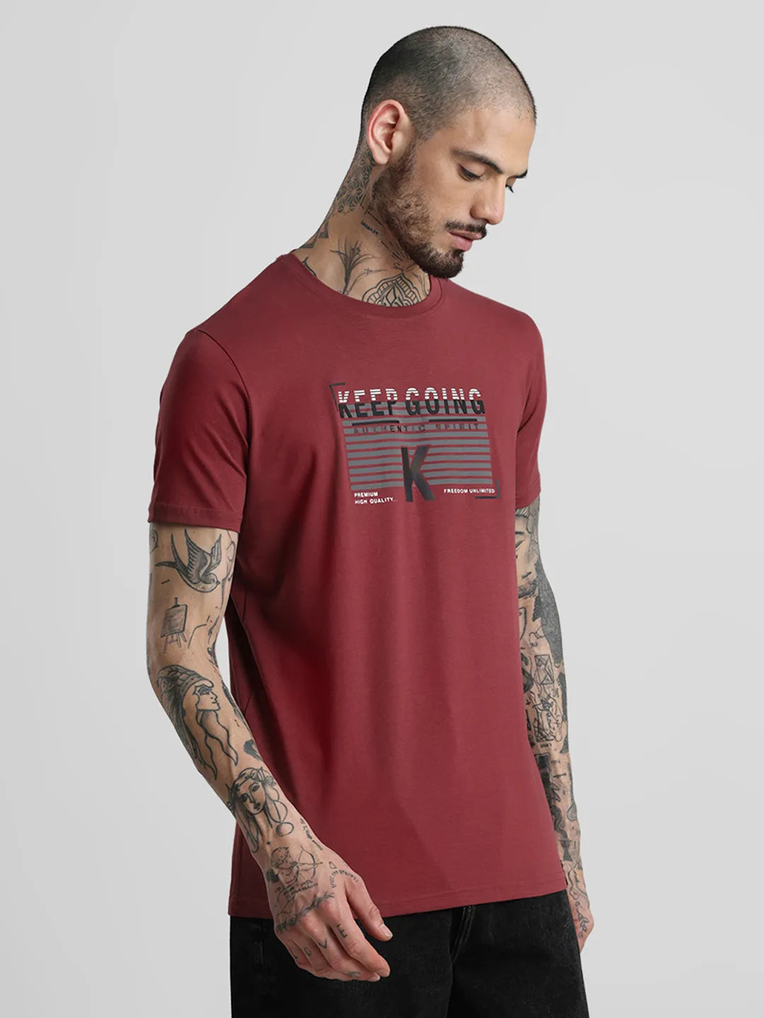 Onion Printed Round Neck T-Shirt