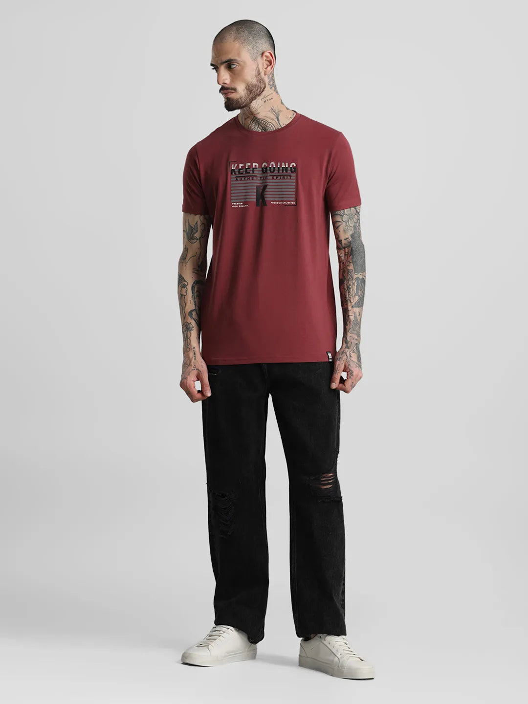 Onion Printed Round Neck T-Shirt