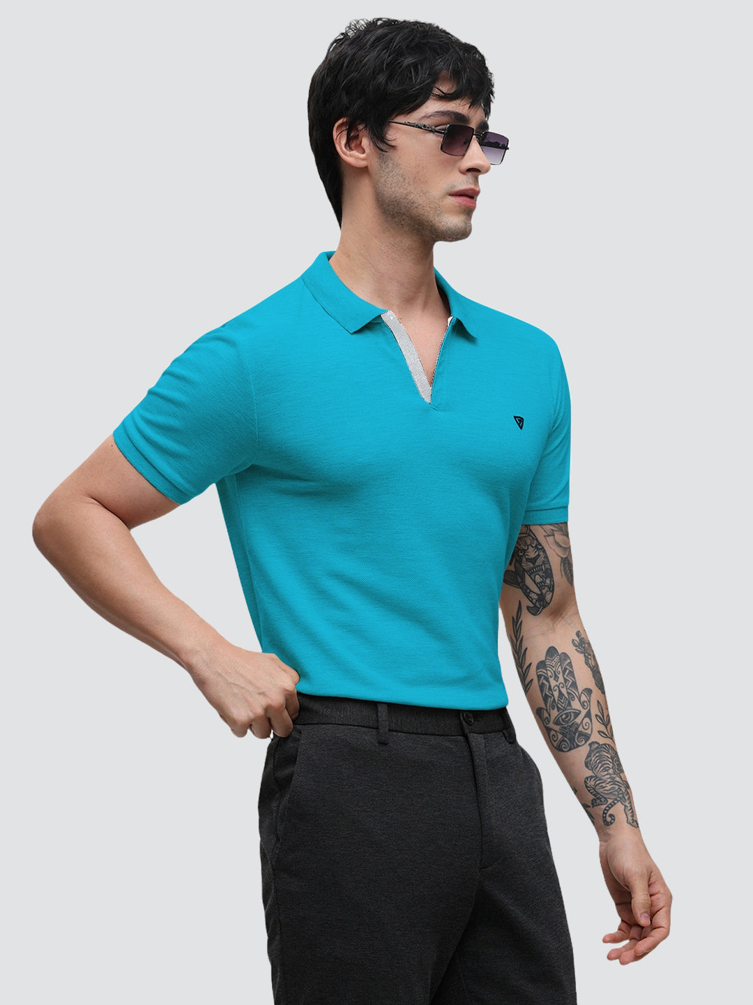 Aero Polo Aqua T-Shirt