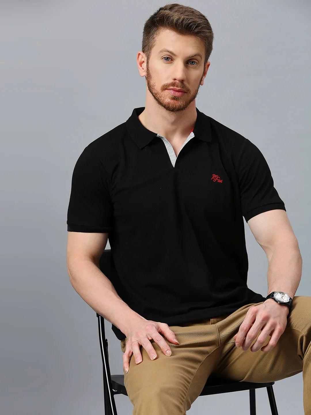 Aero Polo Black T-Shirt