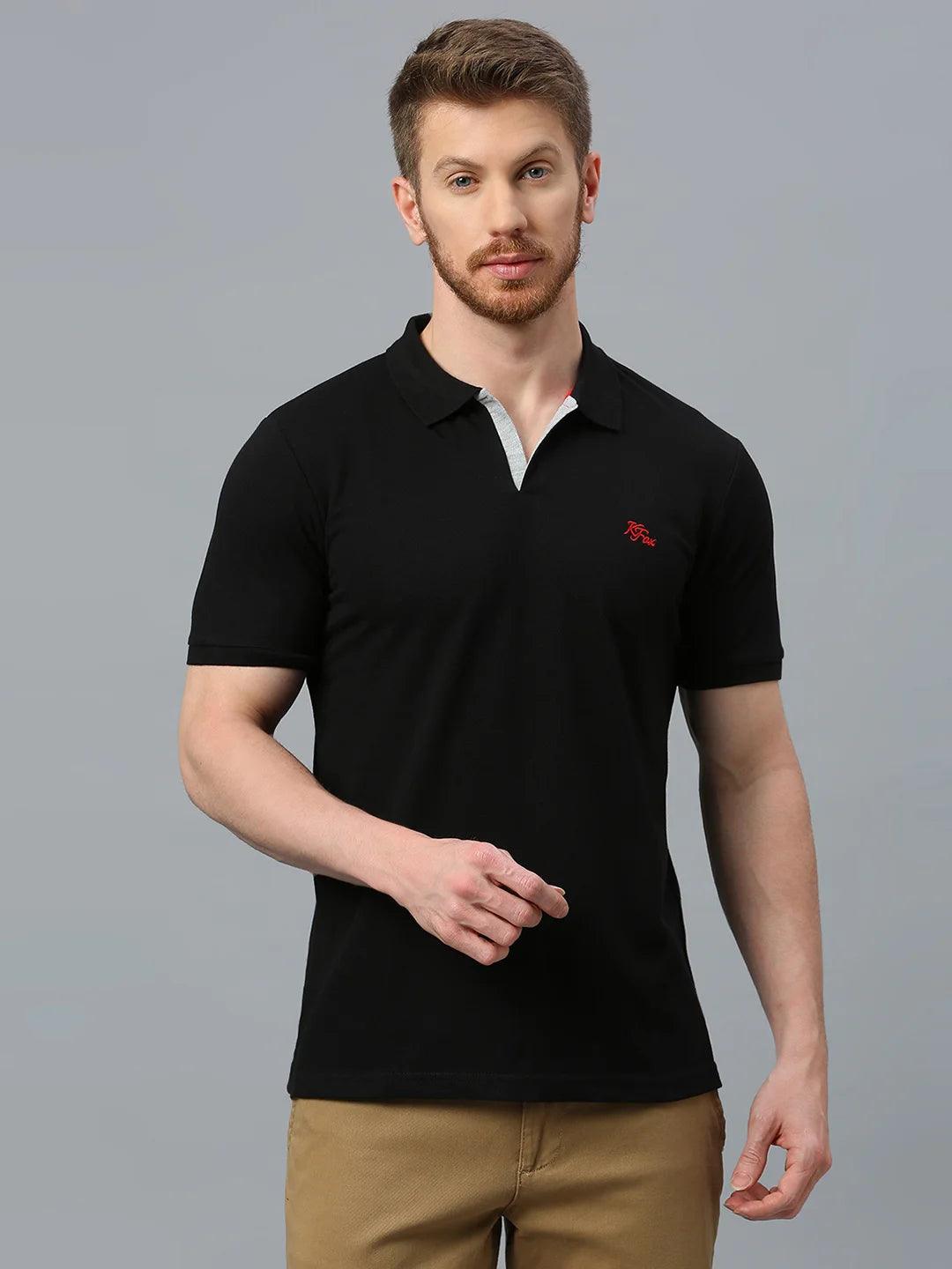 Aero Polo Black T-Shirt