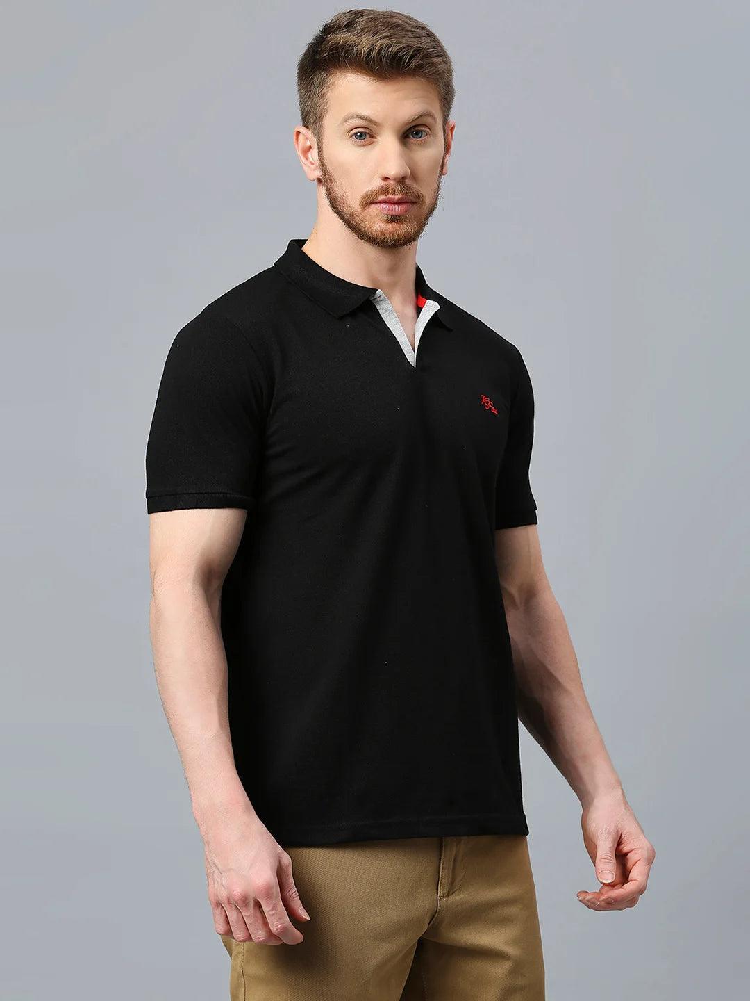 Aero Polo Black T-Shirt