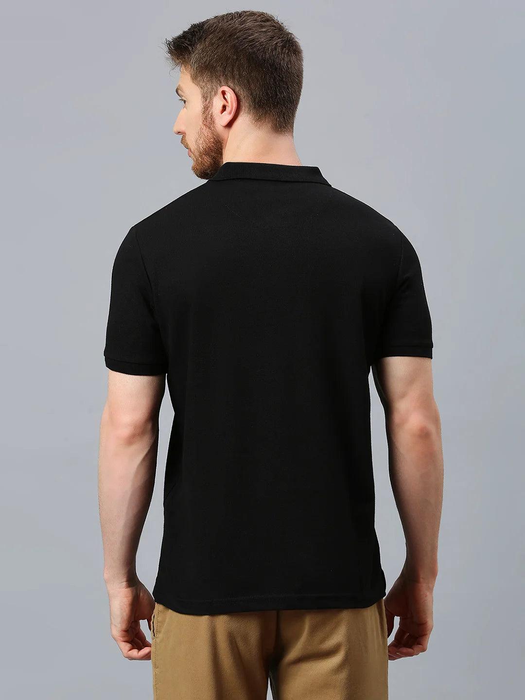 Aero Polo Black T-Shirt
