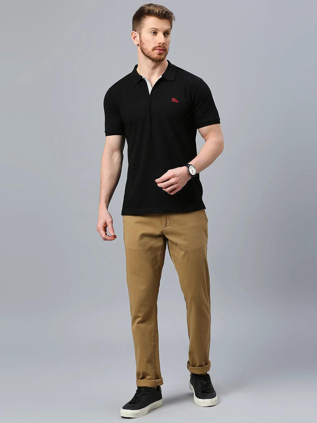 Aero Polo Black T-Shirt