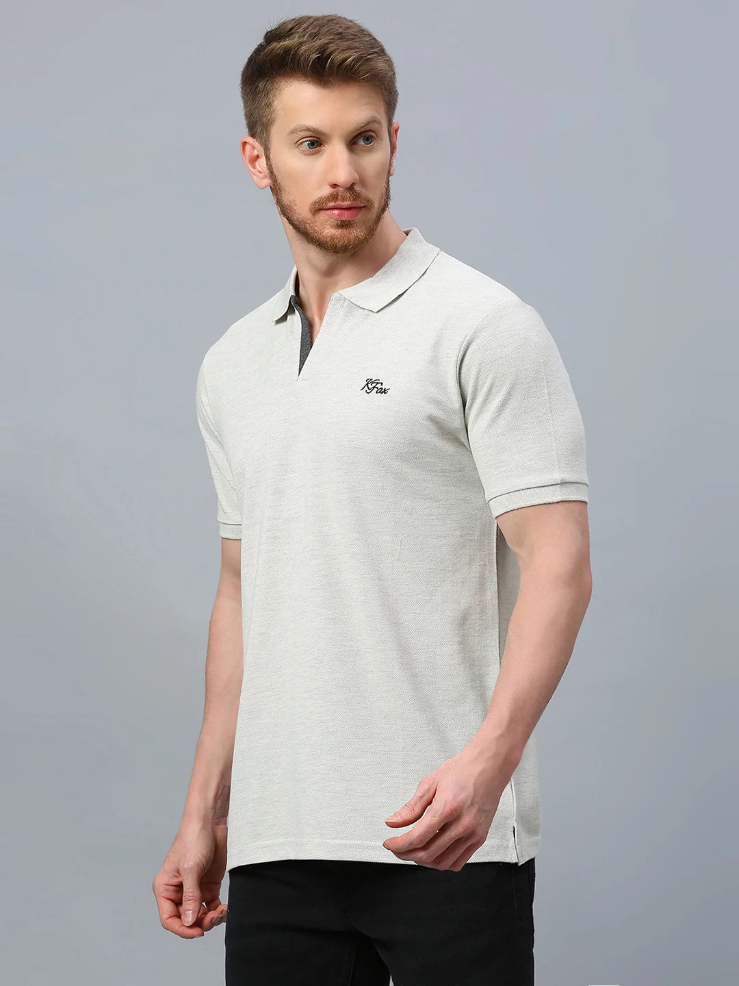 Aero Polo Ecru Melange T-Shirt