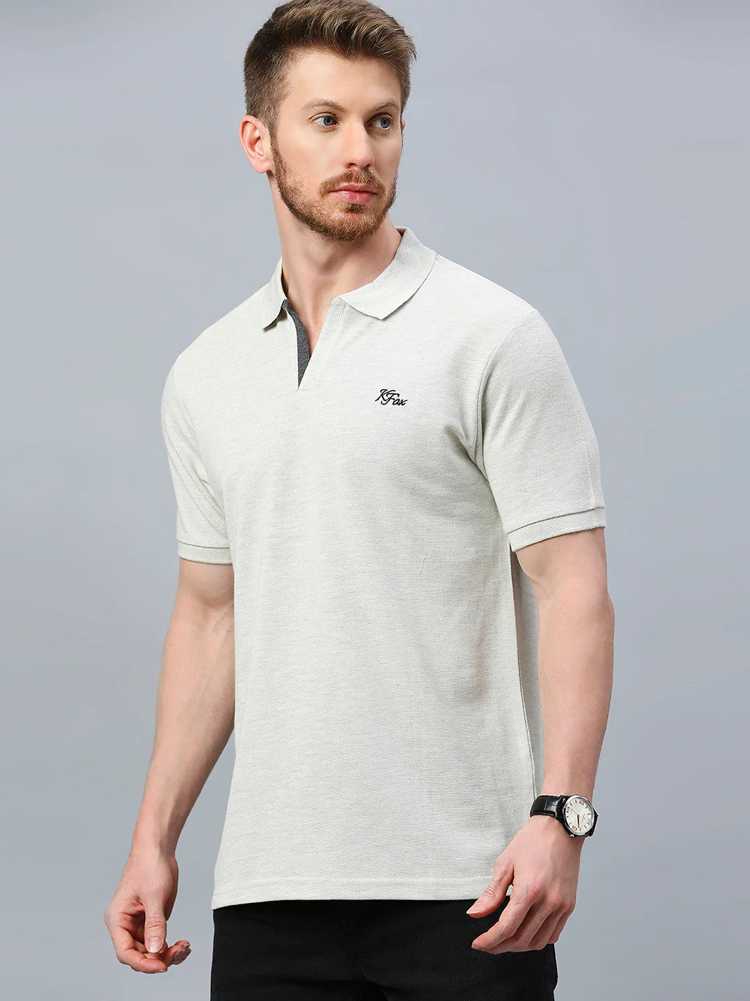 Ecru Melange Regular Fit H/S T-Shirt